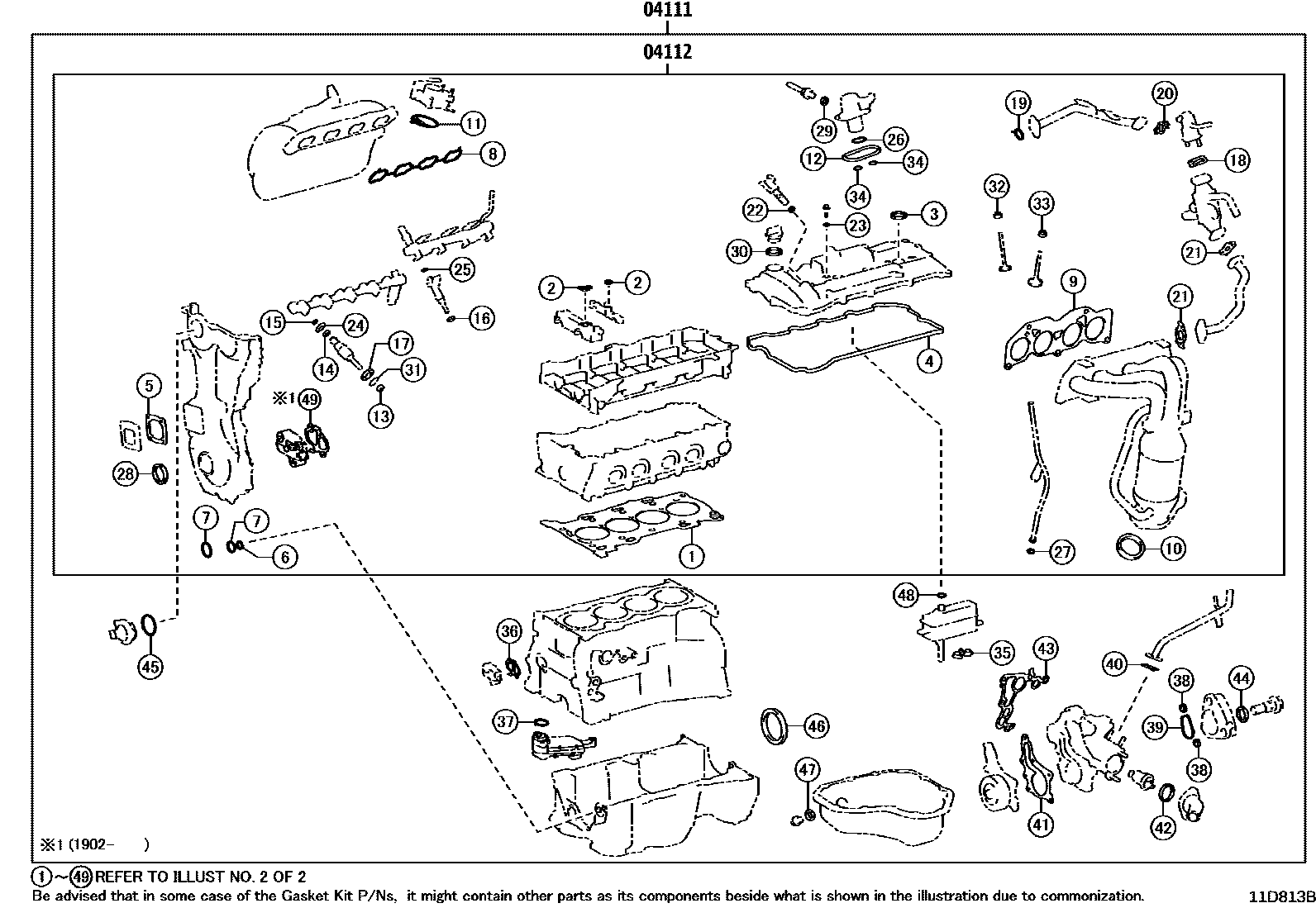 1103 — ENGINE OVERHAUL GASKET KIT