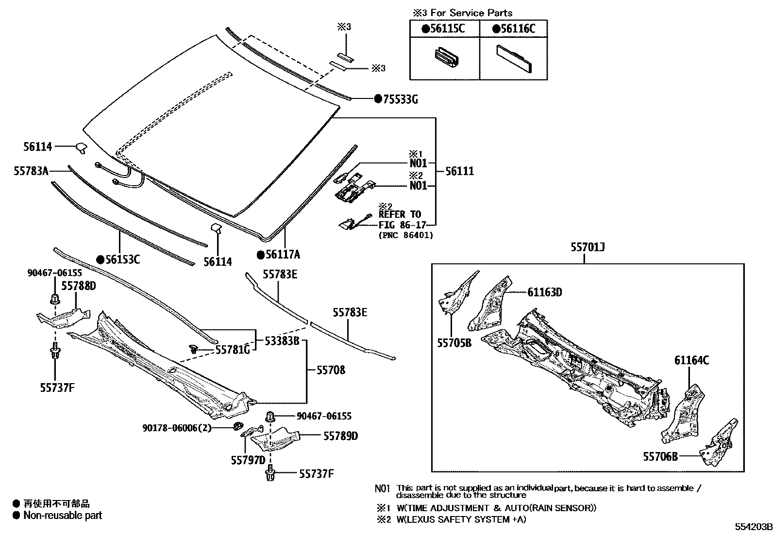 5503 — COWL PANEL & WINDSHIELD GLASS