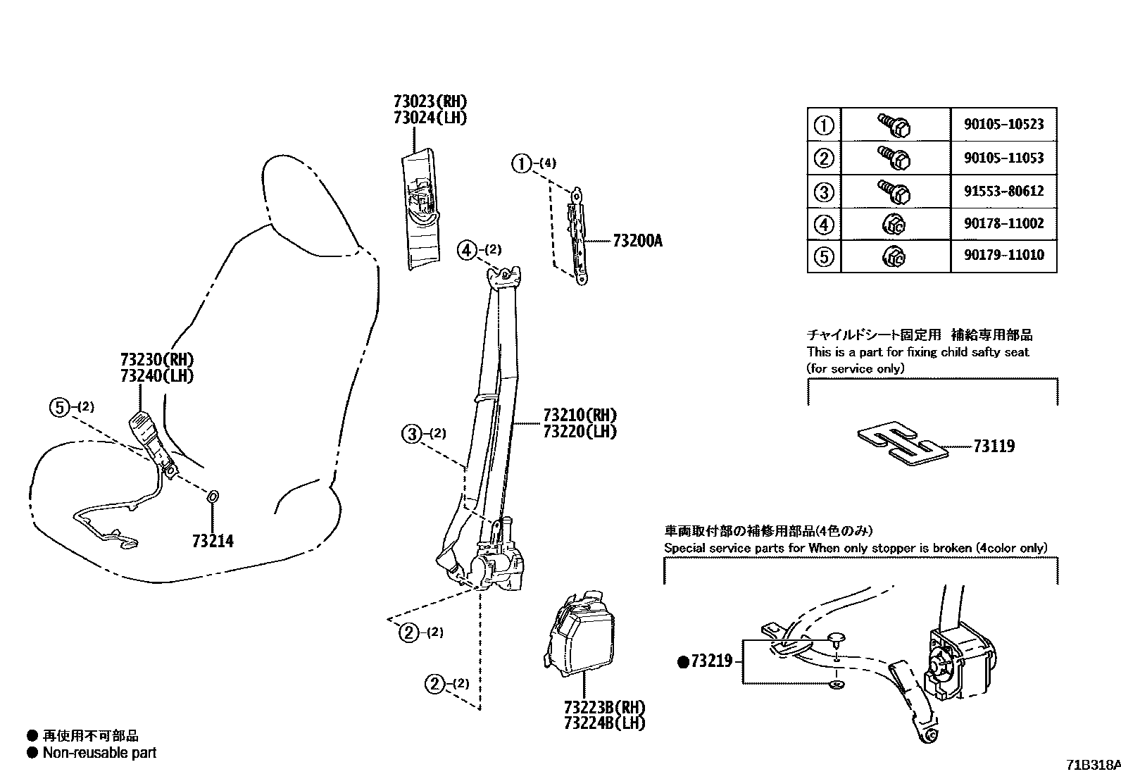 7104 — SEAT BELT & CHILD RESTRAINT SEAT