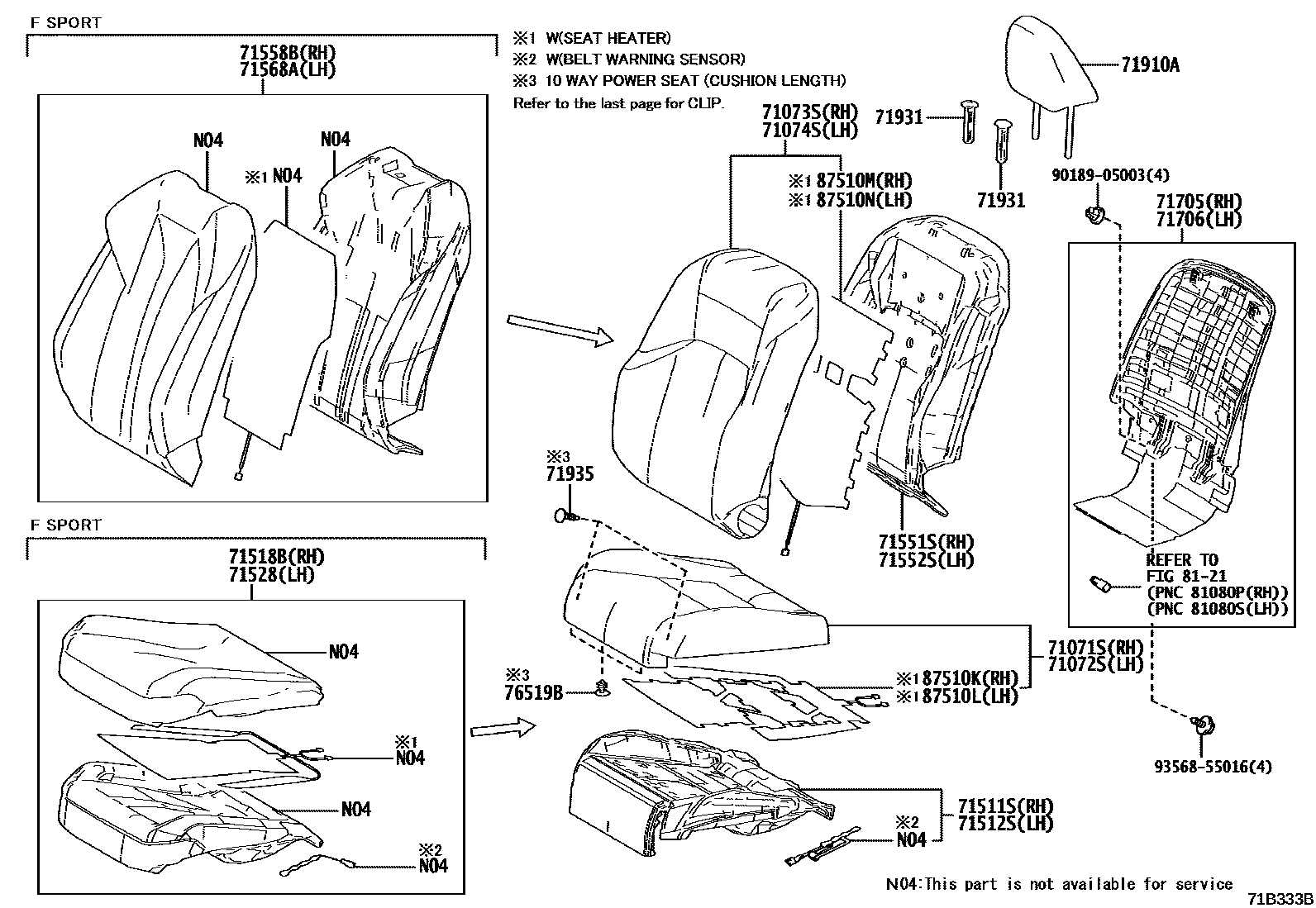 7101 — FRONT SEAT & SEAT TRACK