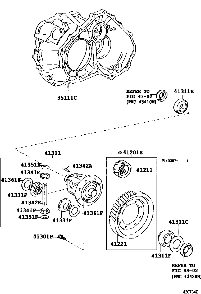 4301 — FRONT AXLE HOUSING & DIFFERENTIAL