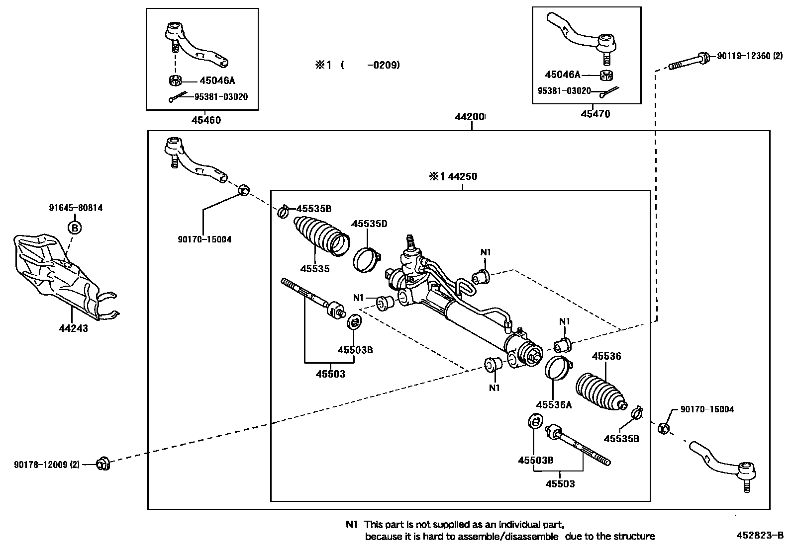 4505 — FRONT STEERING GEAR & LINK