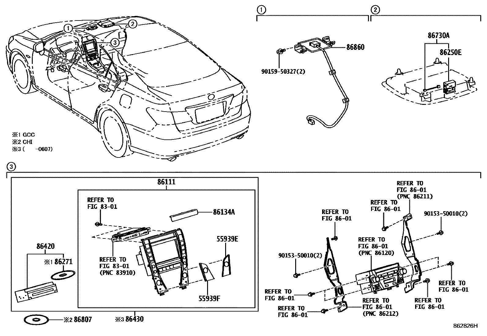 8603 — NAVIGATION & FRONT MONITOR DISPLAY