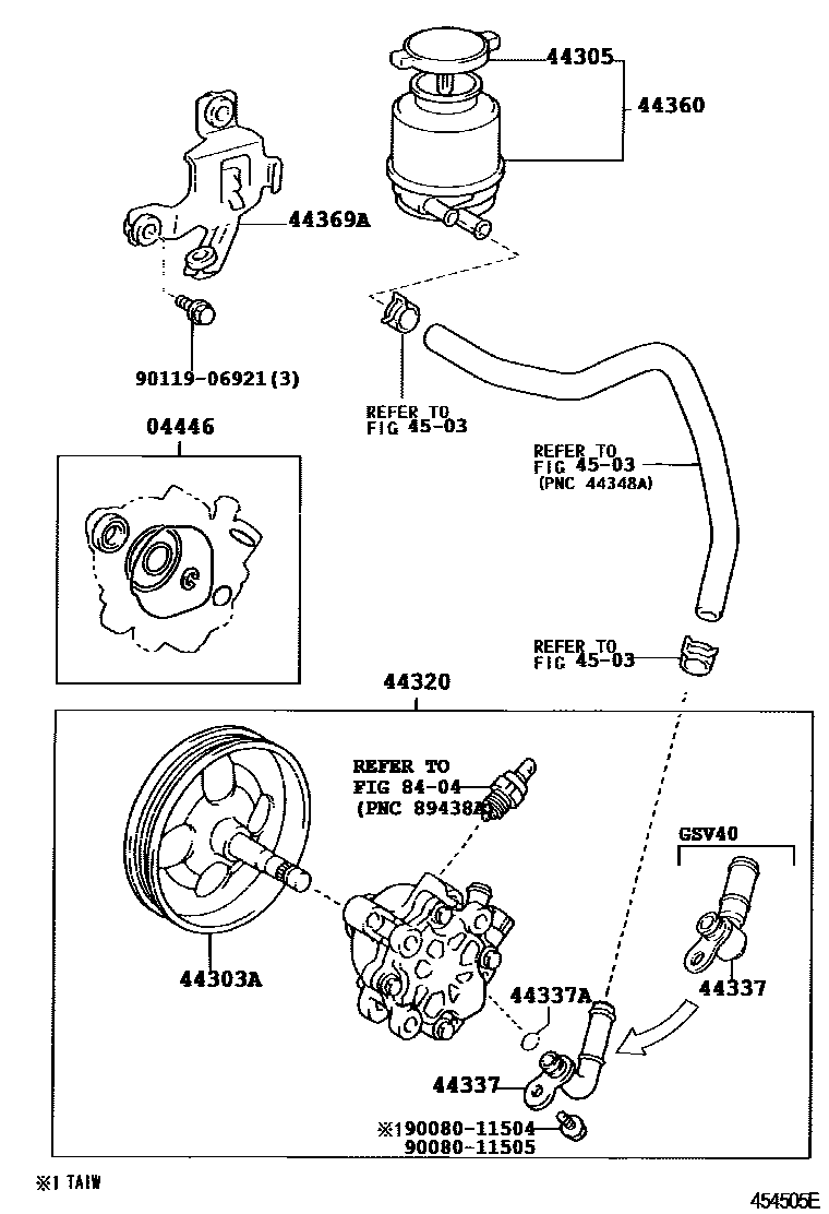 4502 — VANE PUMP & RESERVOIR (POWER STEERING)