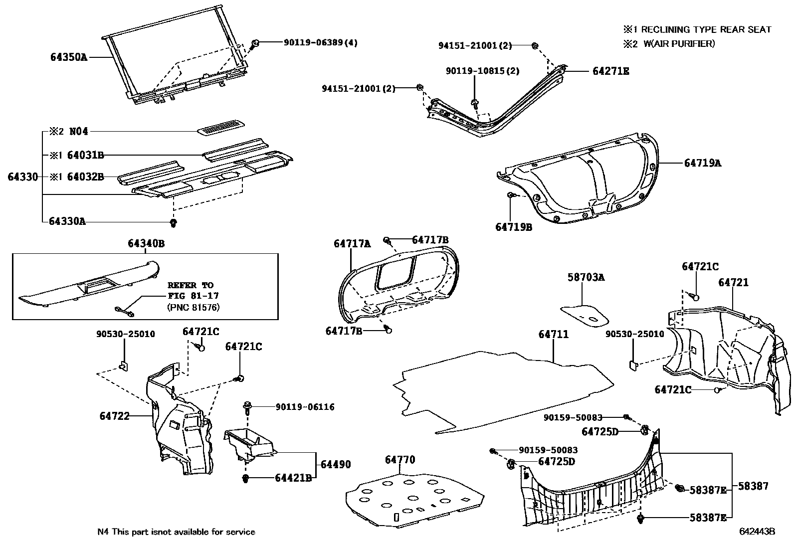 6403 — PACKAGE TRAY PANEL & LUGGAGE COMPARTMENT MAT