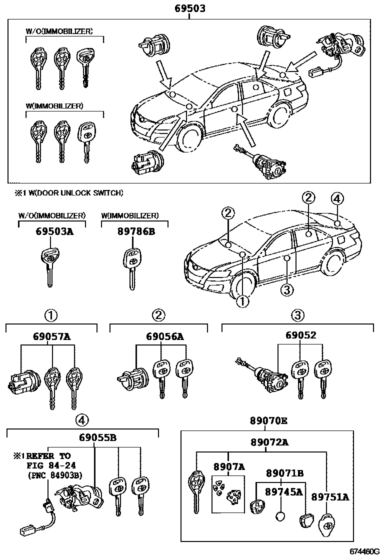 6712 — LOCK CYLINDER SET