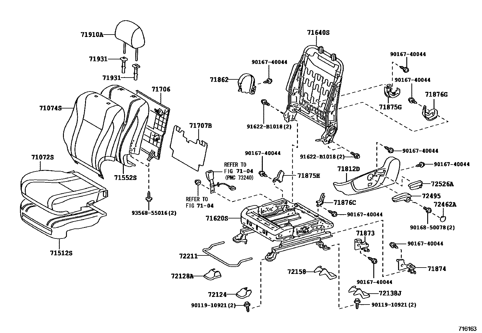 7101 — FRONT SEAT & SEAT TRACK