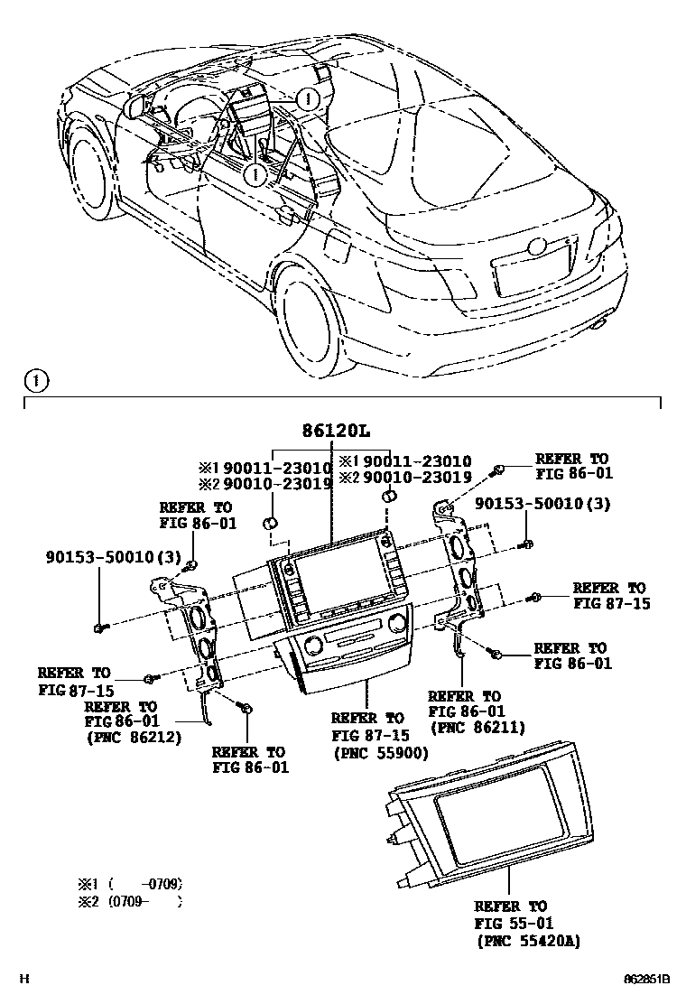 8603 — NAVIGATION & FRONT MONITOR DISPLAY