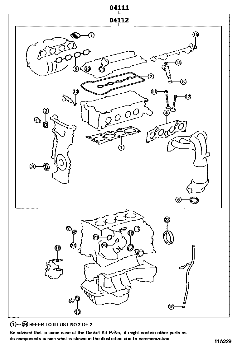 1103 — ENGINE OVERHAUL GASKET KIT