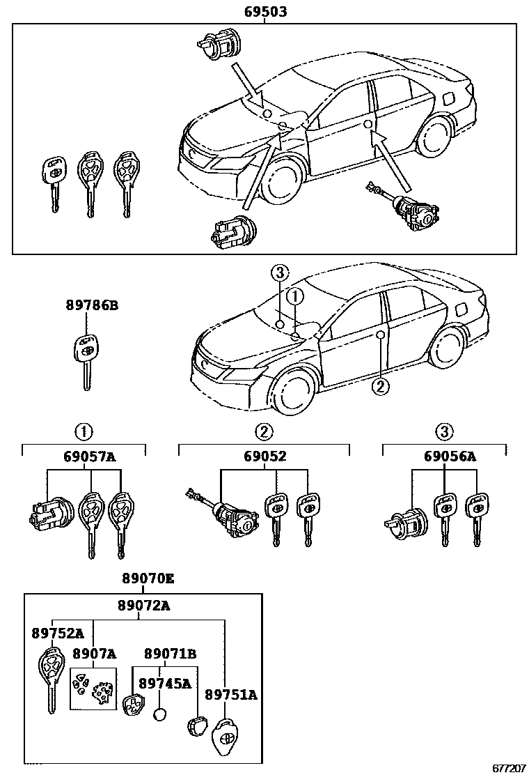 6712 — LOCK CYLINDER SET