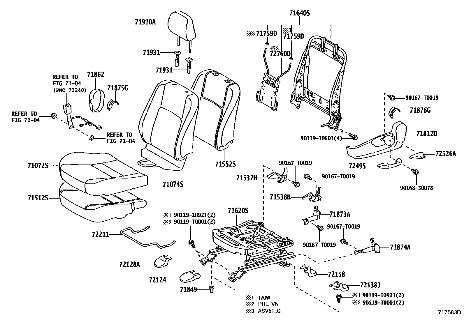 7101 — FRONT SEAT & SEAT TRACK