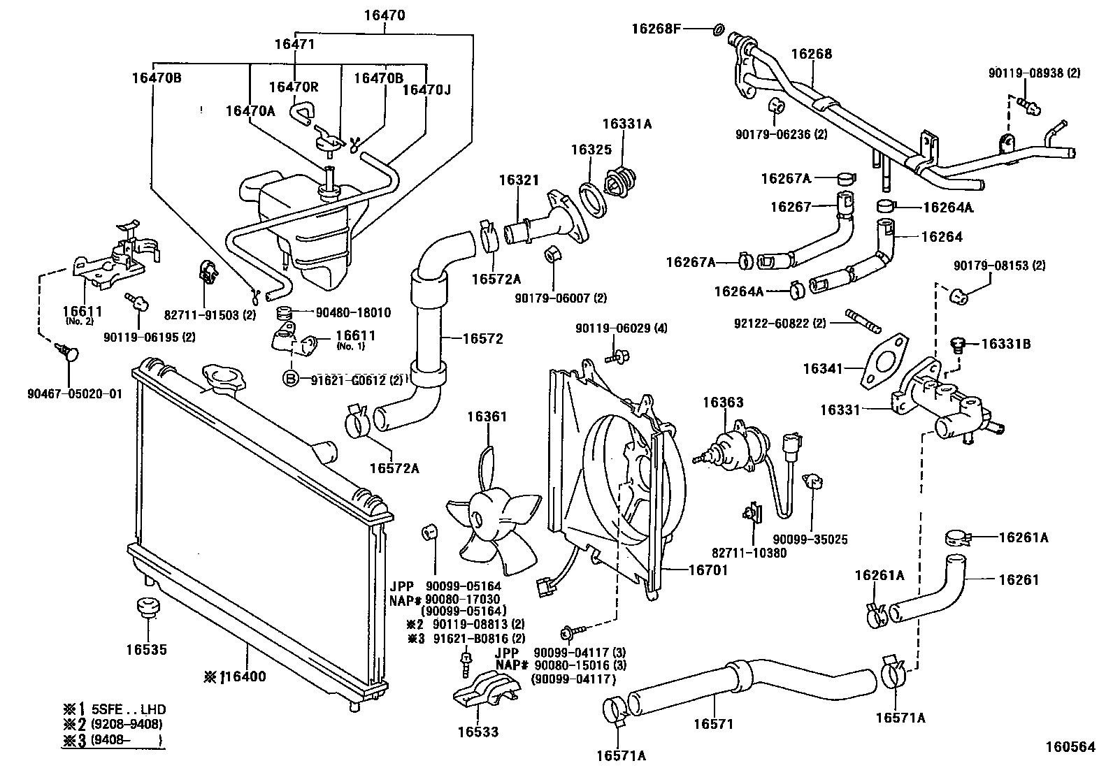 1603 — RADIATOR & WATER OUTLET
