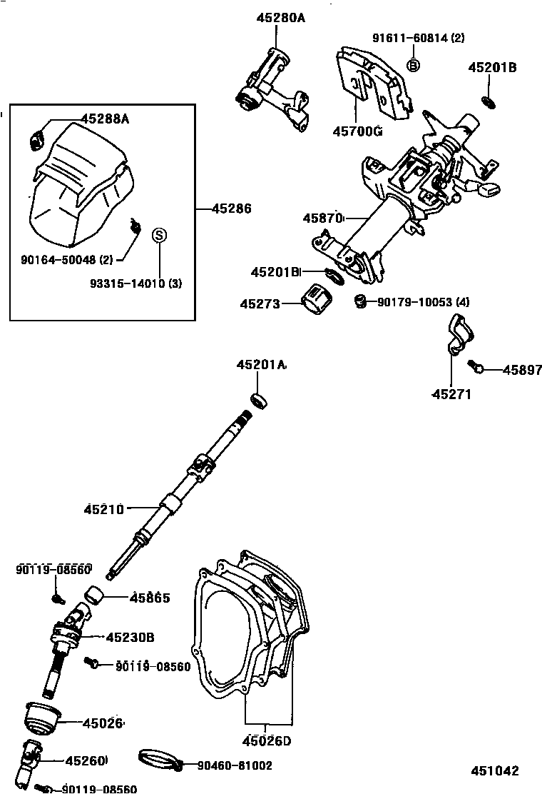 4501 — STEERING COLUMN & SHAFT
