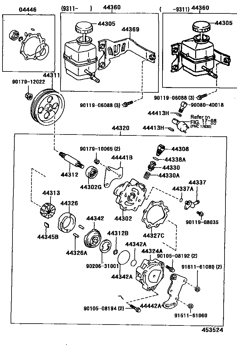 4502 — VANE PUMP & RESERVOIR (POWER STEERING)