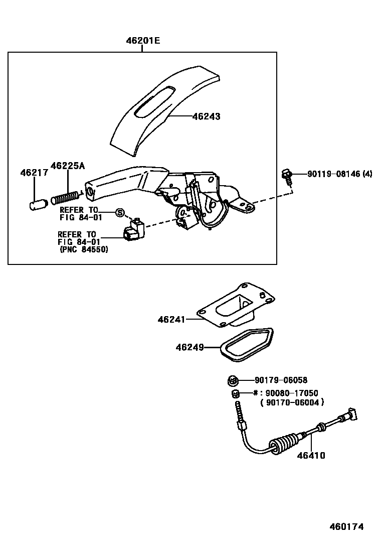 4601 — PARKING BRAKE & CABLE