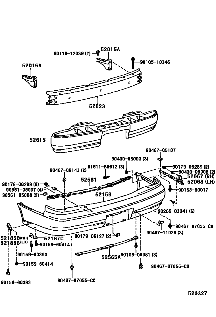 5202 — REAR BUMPER & BUMPER STAY