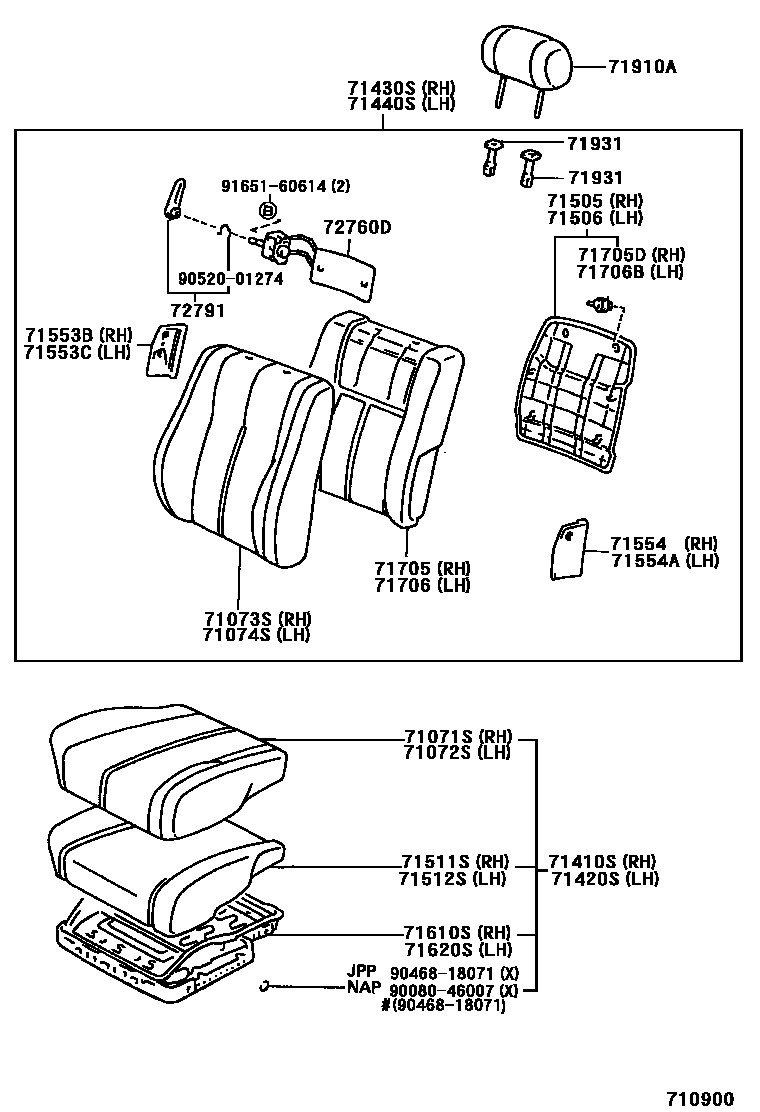 7101 — FRONT SEAT & SEAT TRACK