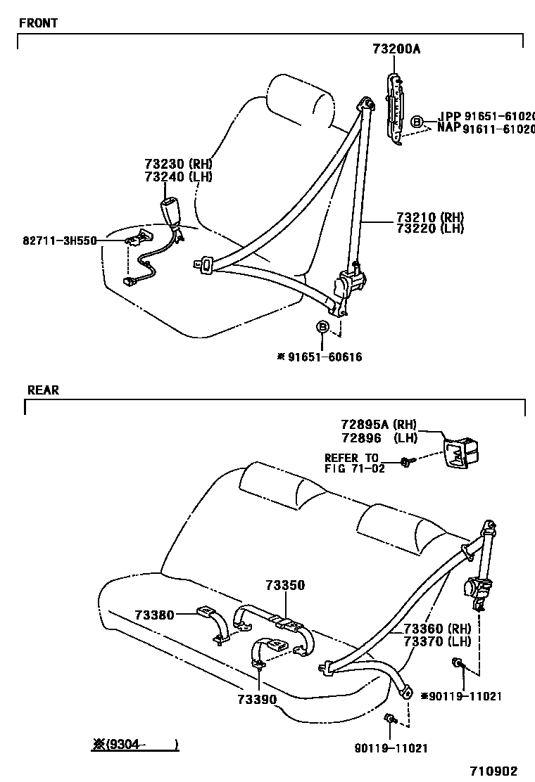7104 — SEAT BELT & CHILD RESTRAINT SEAT