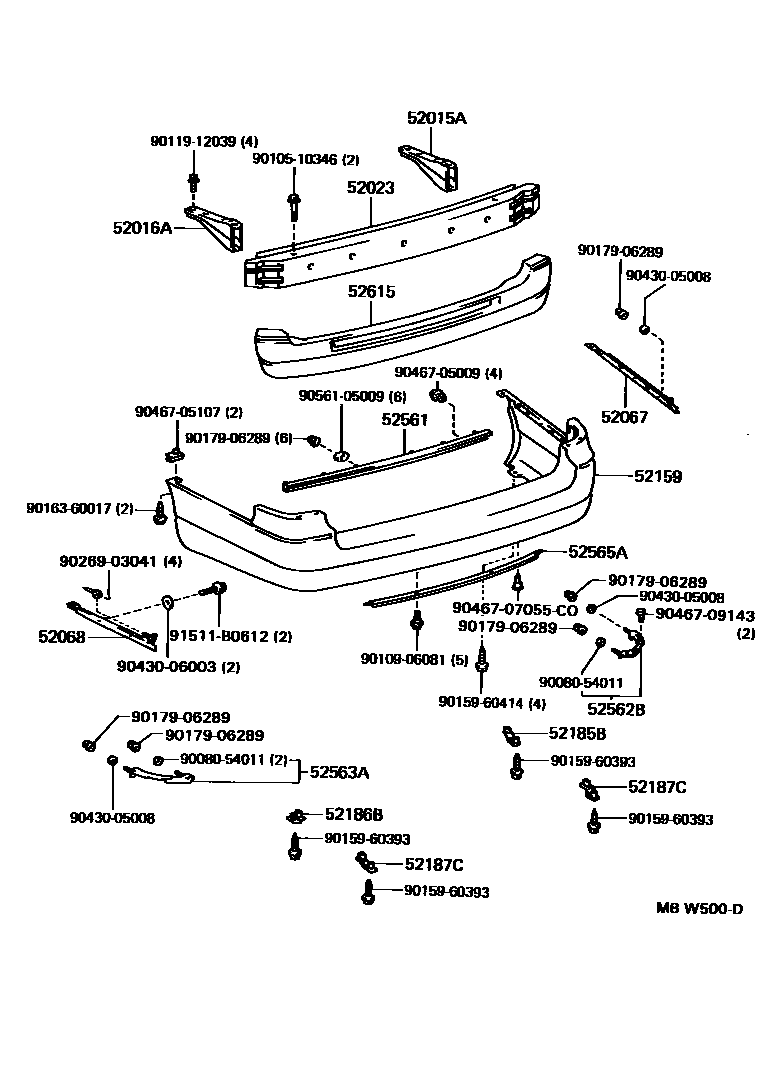 5202 — REAR BUMPER & BUMPER STAY