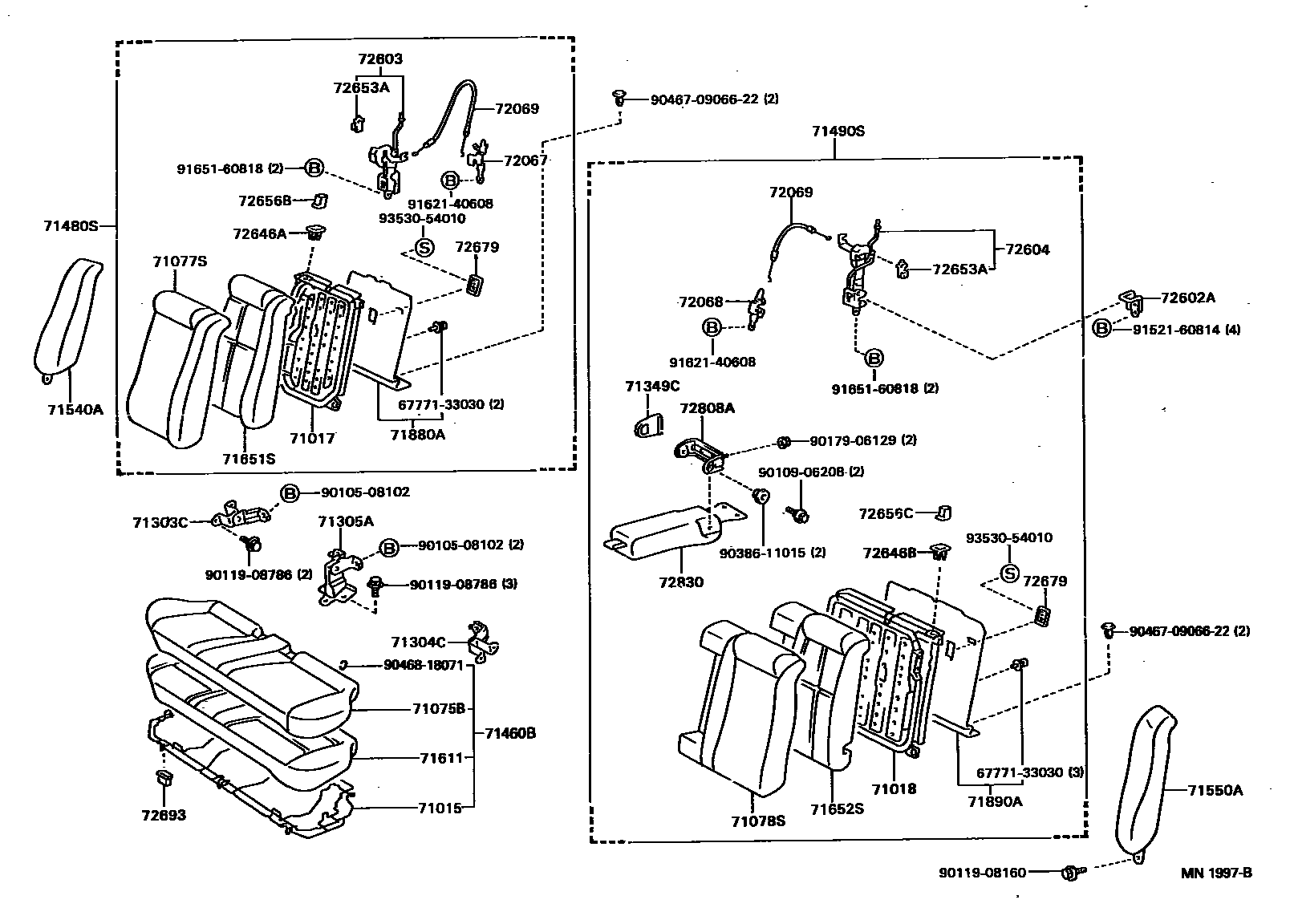 7102 — REAR SEAT & SEAT TRACK