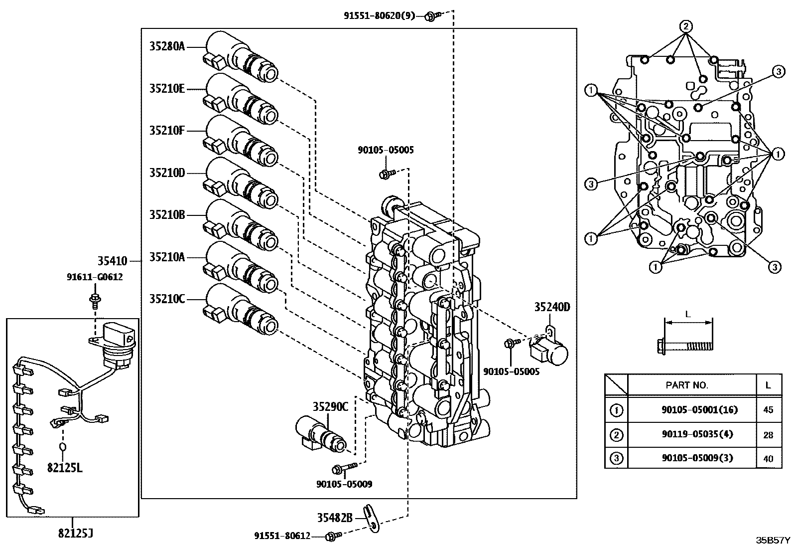 3512 — VALVE BODY & OIL STRAINER (ATM)