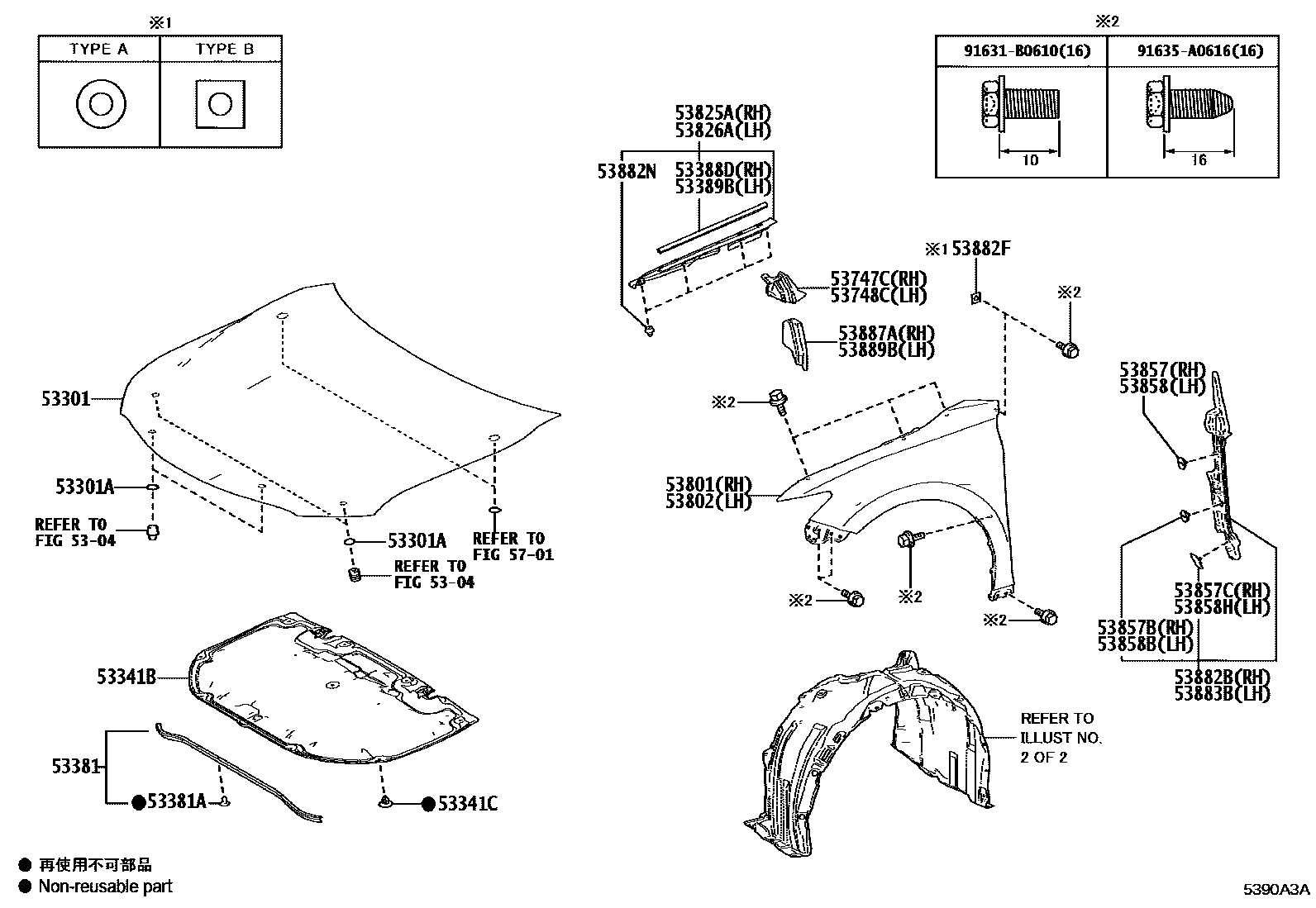 5302 — HOOD & FRONT FENDER