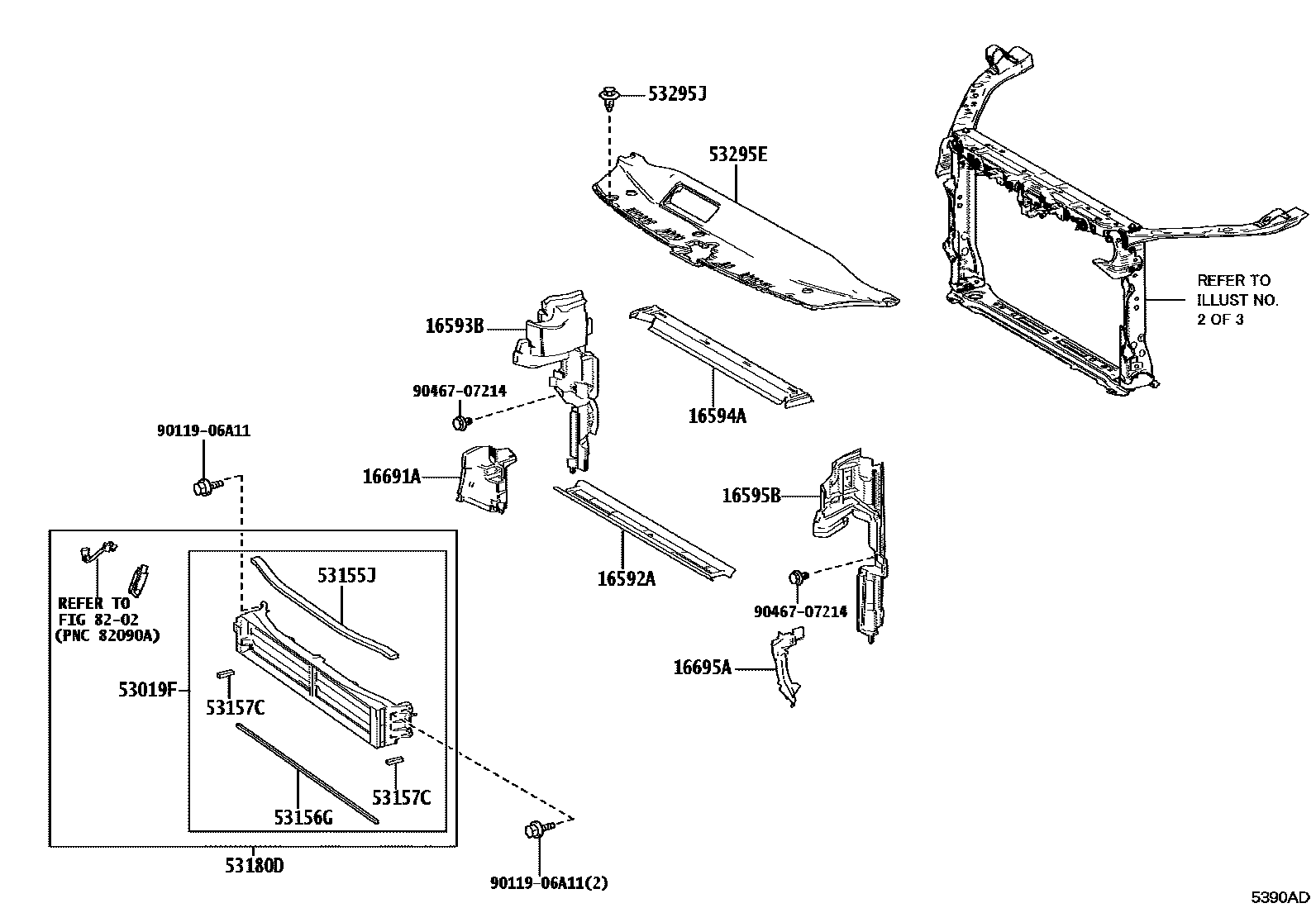 5304 — FRONT FENDER APRON & DASH PANEL