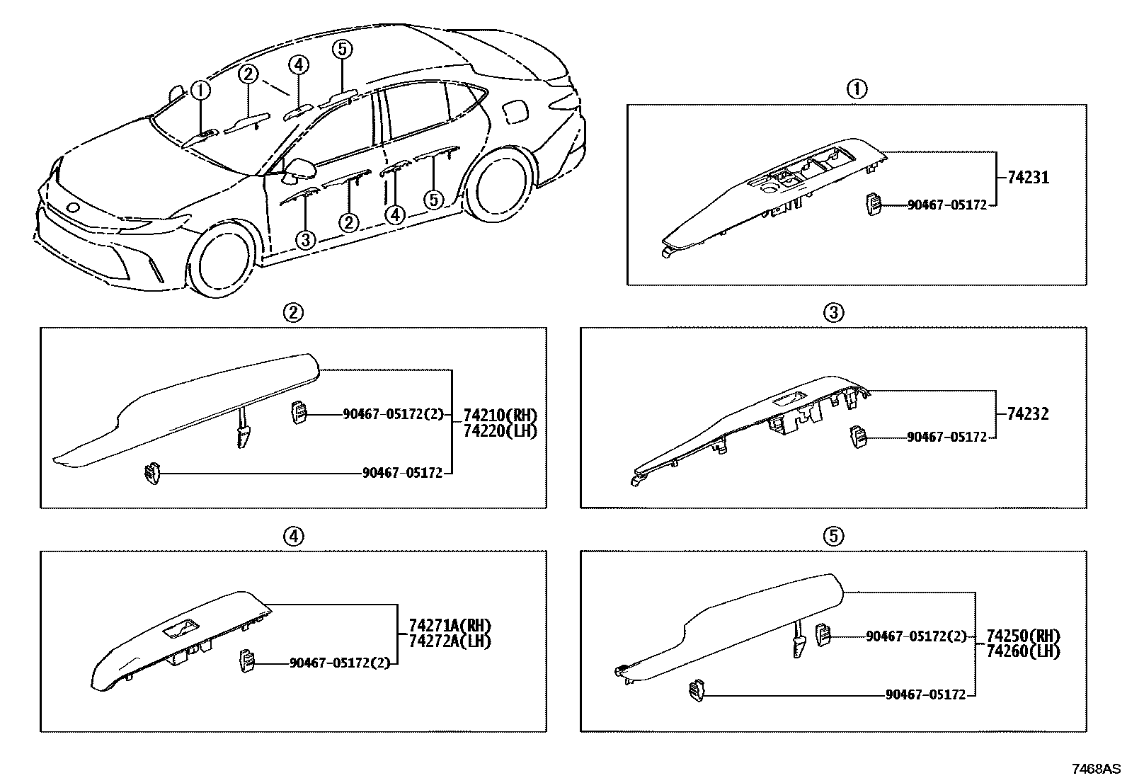 7401 — ARMREST & VISOR