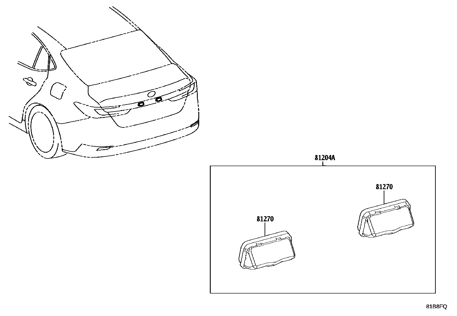 8113 — REAR LICENSE PLATE LAMP