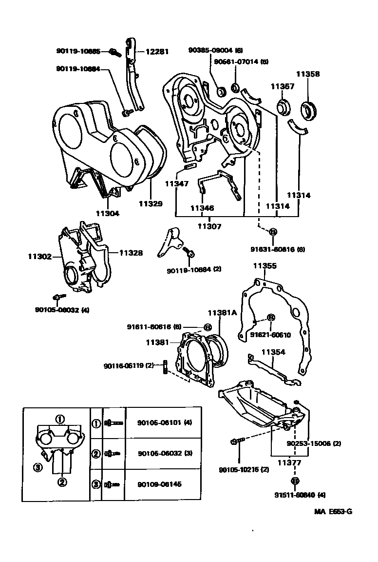 1106 — TIMING GEAR COVER & REAR END PLATE