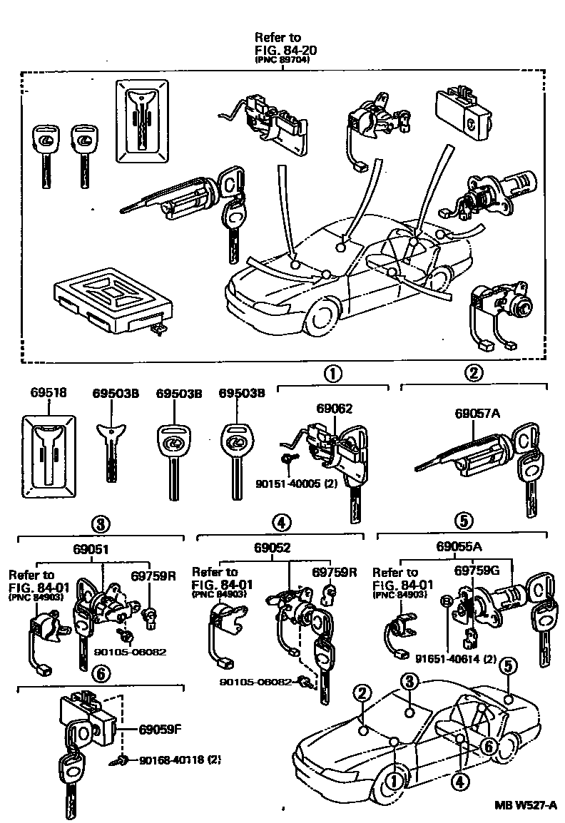 6712 — LOCK CYLINDER SET