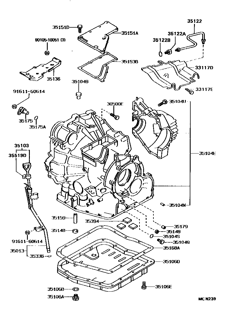 3503 — TRANSMISSION CASE & OIL PAN (ATM)