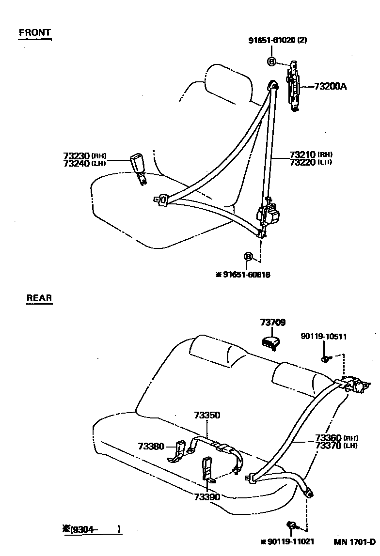 7104 — SEAT BELT & CHILD RESTRAINT SEAT