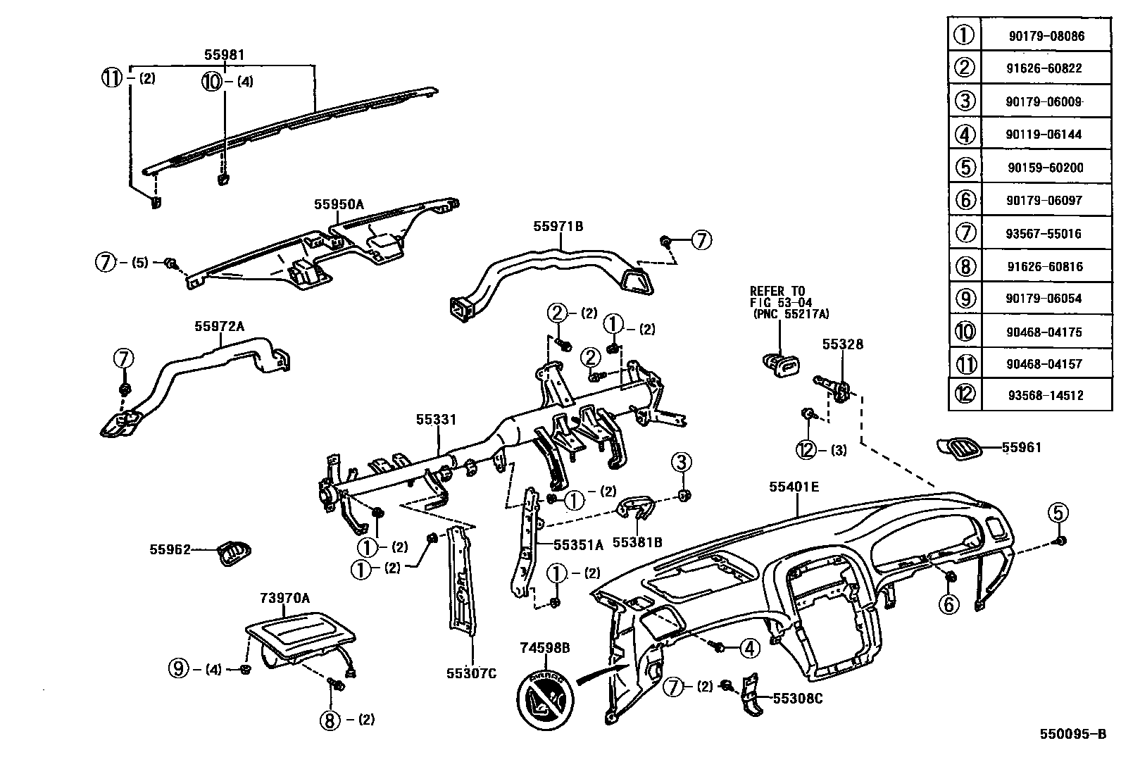 5501 — INSTRUMENT PANEL & GLOVE COMPARTMENT