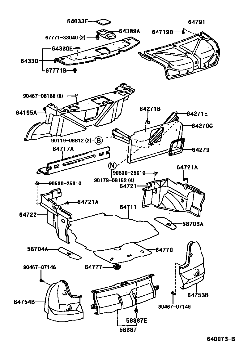 6403 — PACKAGE TRAY PANEL & LUGGAGE COMPARTMENT MAT