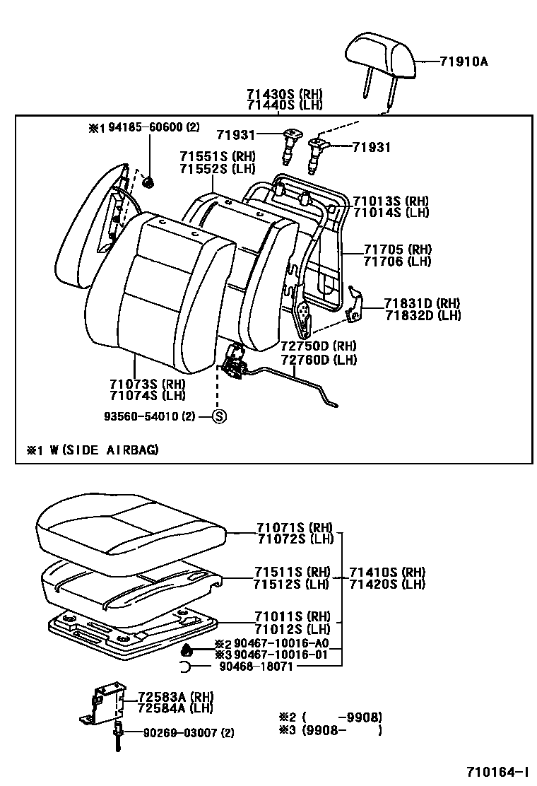 7101 — FRONT SEAT & SEAT TRACK