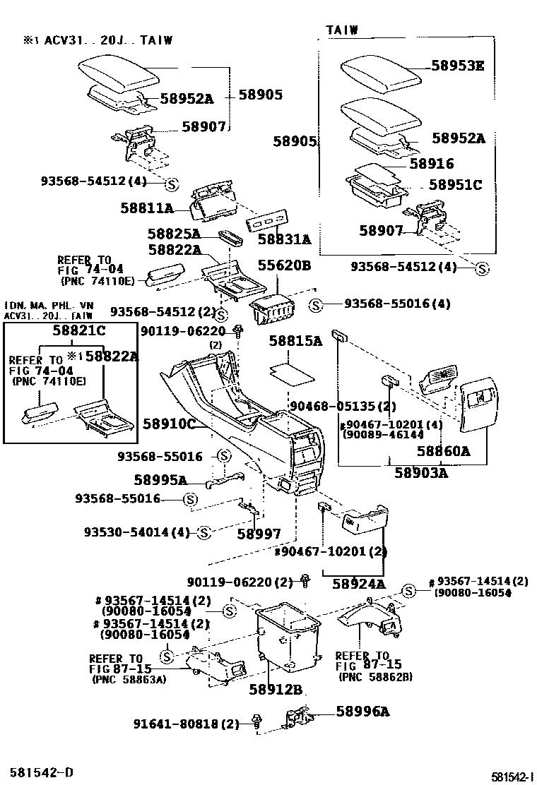 5806 — CONSOLE BOX & BRACKET