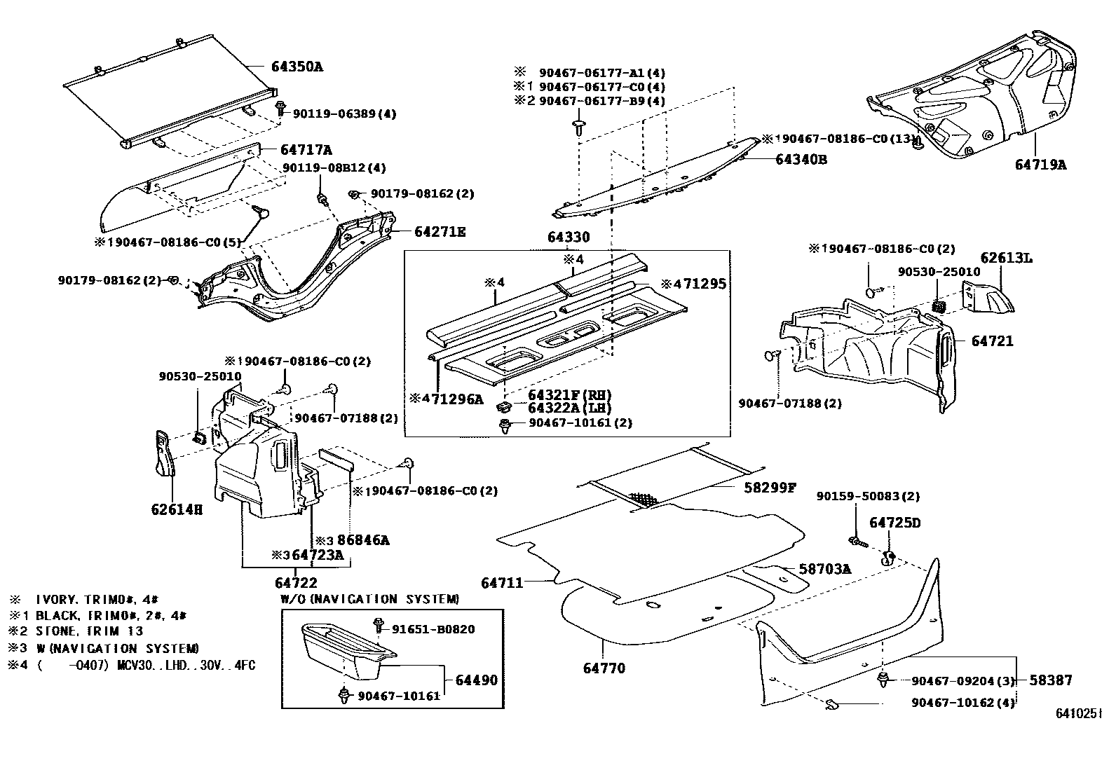 6403 — PACKAGE TRAY PANEL & LUGGAGE COMPARTMENT MAT