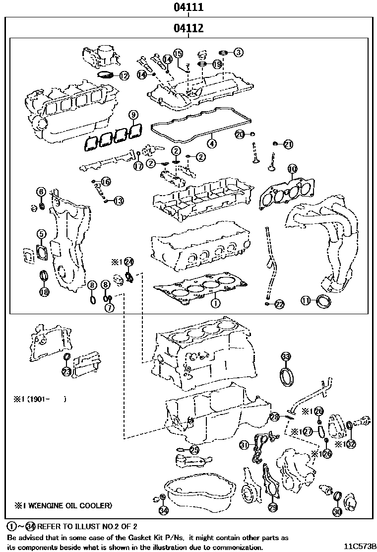 1103 — ENGINE OVERHAUL GASKET KIT