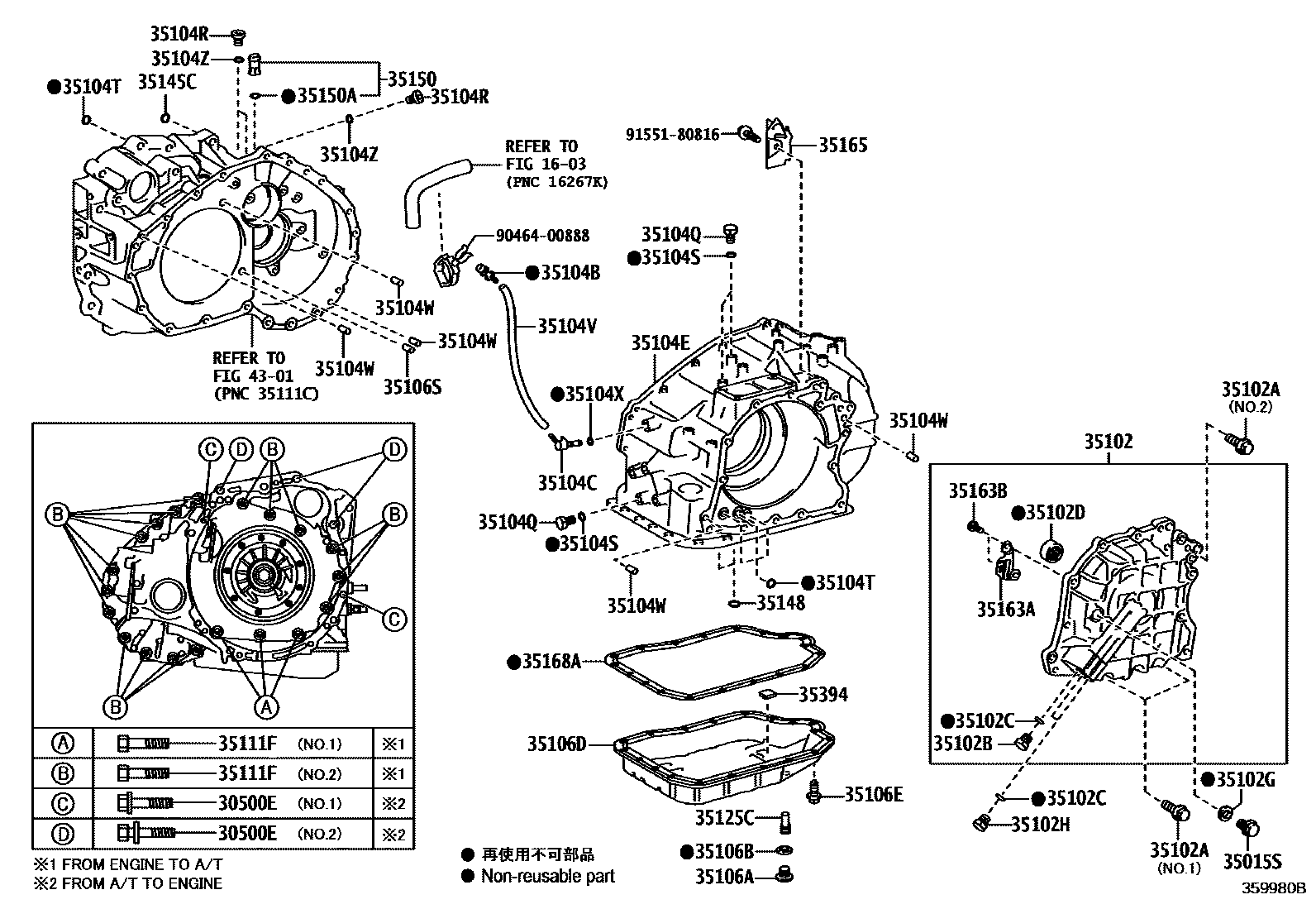 3503 — TRANSMISSION CASE & OIL PAN (ATM)