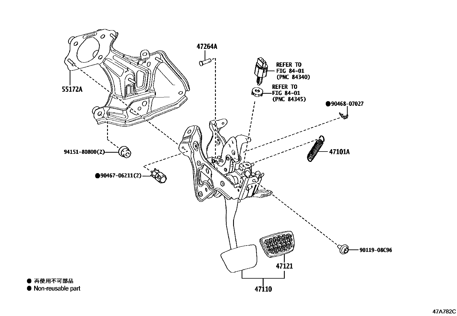4701 — BRAKE PEDAL & BRACKET