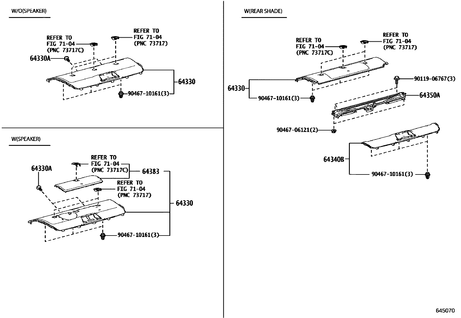 6403 — PACKAGE TRAY PANEL & LUGGAGE COMPARTMENT MAT