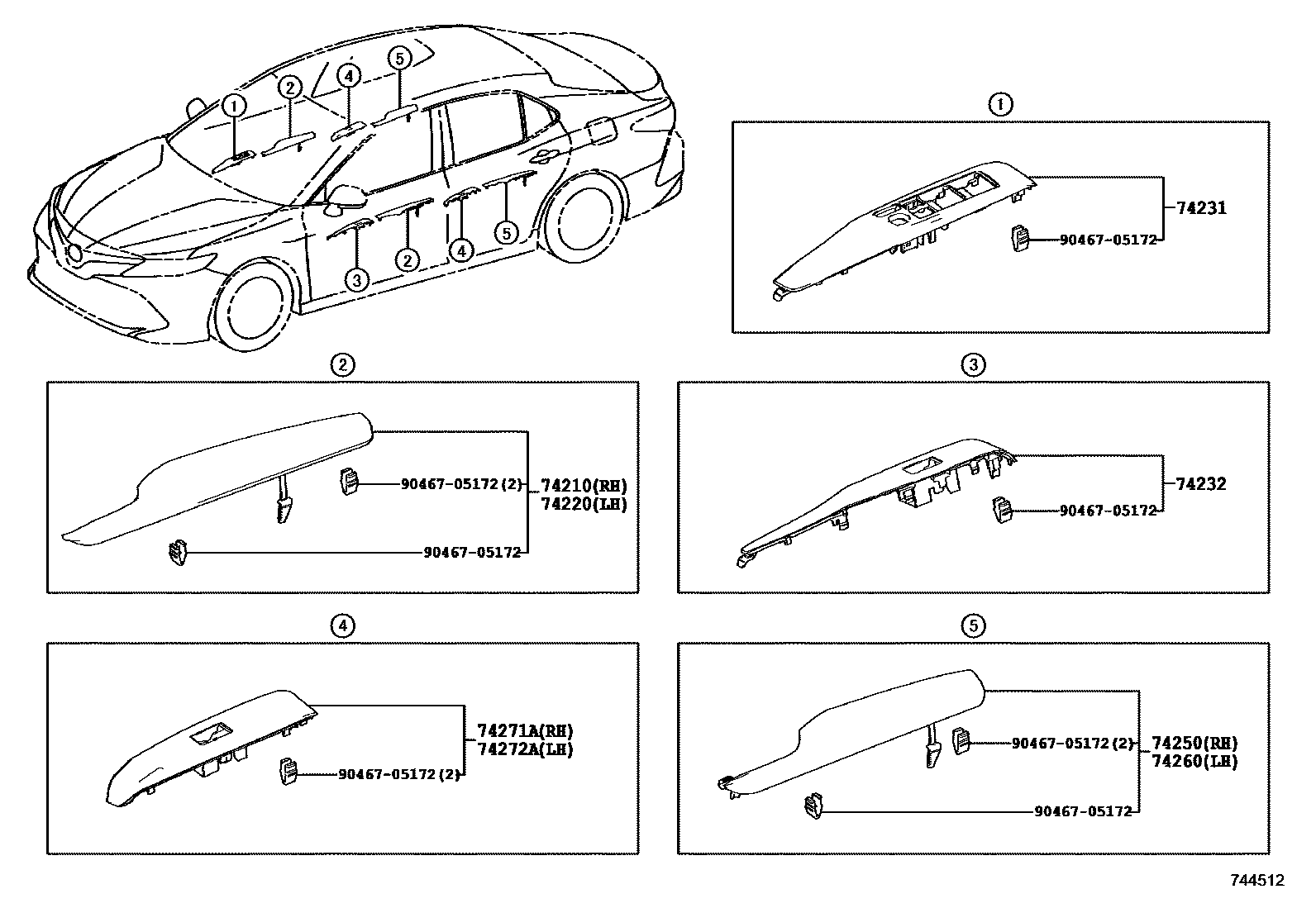 7401 — ARMREST & VISOR