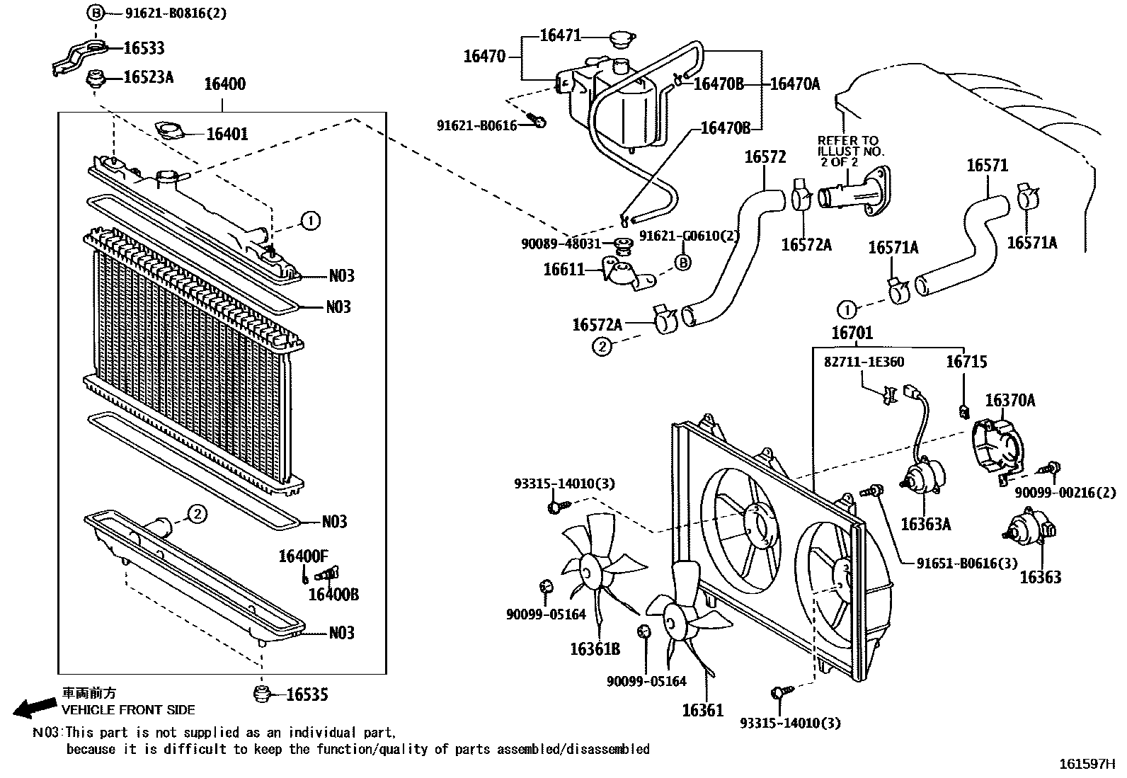1603 — RADIATOR & WATER OUTLET
