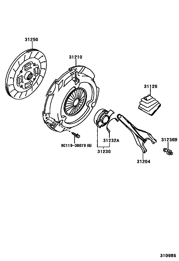 3101 — CLUTCH & RELEASE FORK