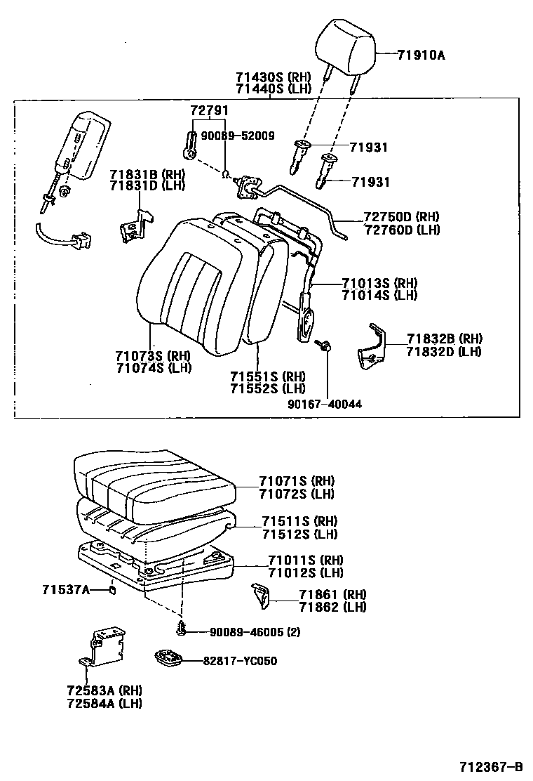 7101 — FRONT SEAT & SEAT TRACK