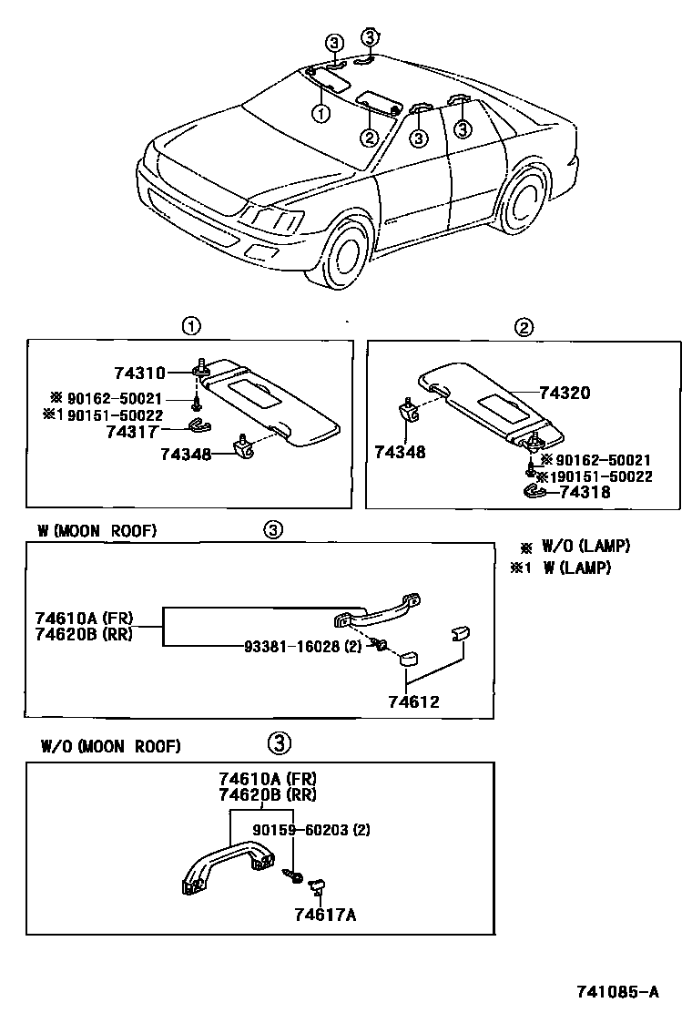 7401 — ARMREST & VISOR