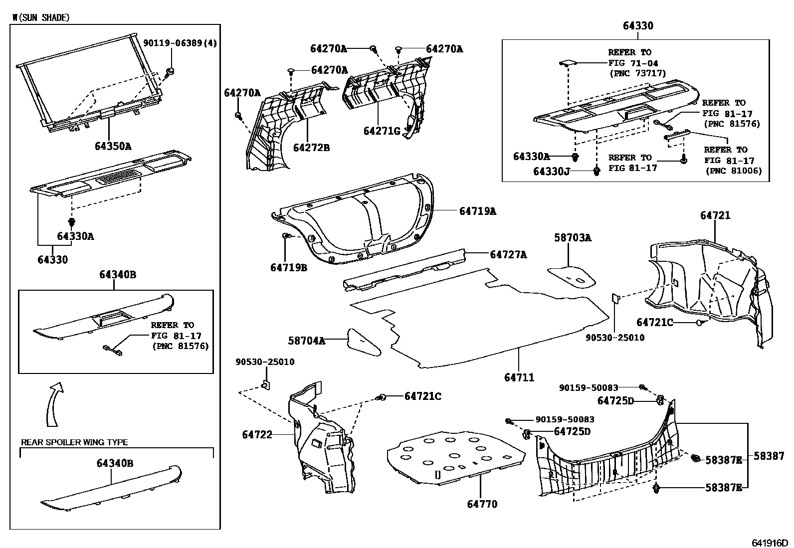 6403 — PACKAGE TRAY PANEL & LUGGAGE COMPARTMENT MAT