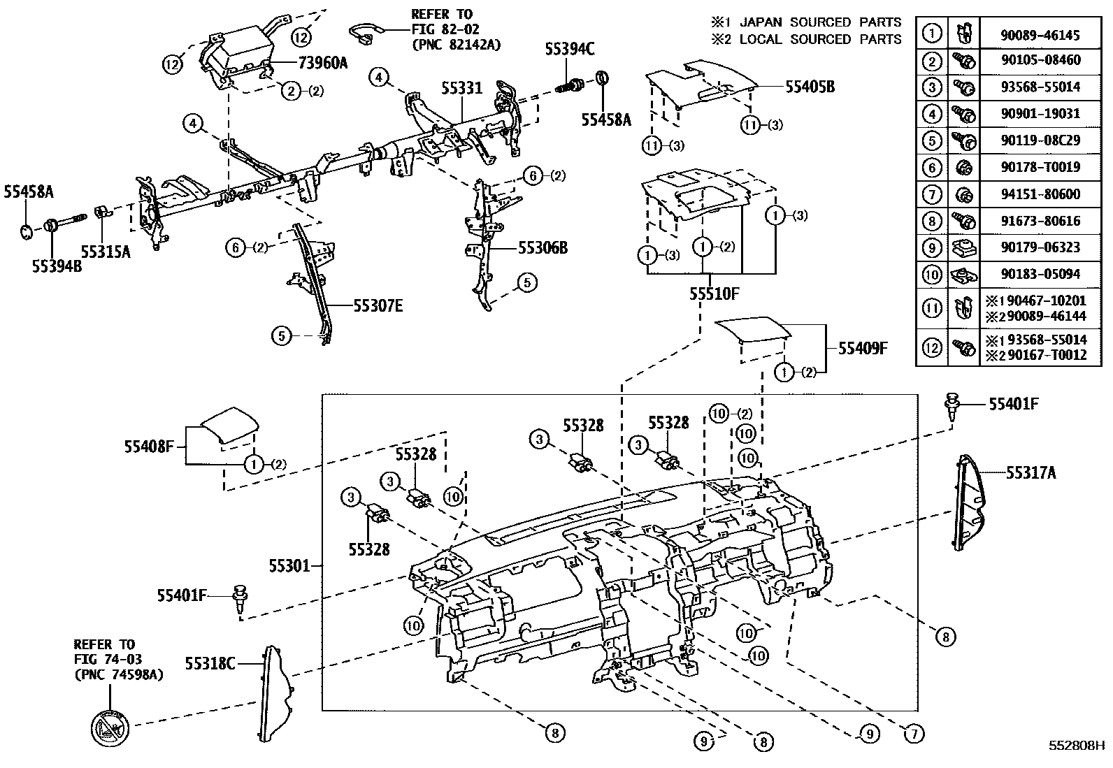 5501 — INSTRUMENT PANEL & GLOVE COMPARTMENT