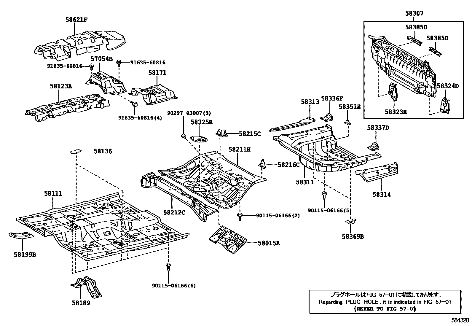 5801 — FLOOR PAN & LOWER BACK PANEL